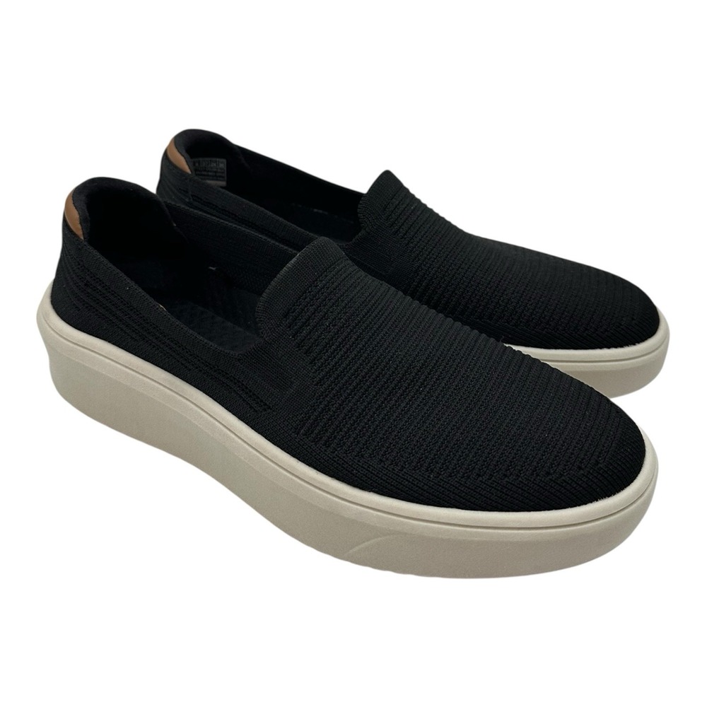 Skechers Court Break Sneakers Womens Sz‎ 7 Black Slip On Shoes 177313